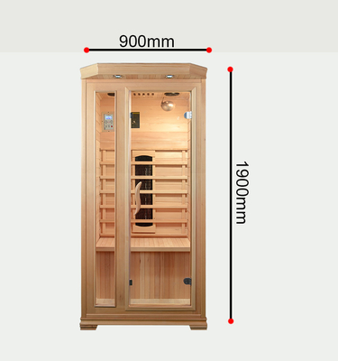 8mm 強化ガラスが付いている木の杉の家のサウナ部屋 900*900*1900mm