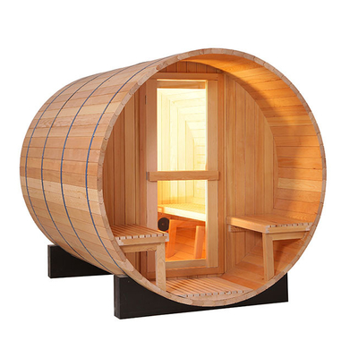 カナダのアメリカツガの木製のバレルのサウナ部屋屋外4500W