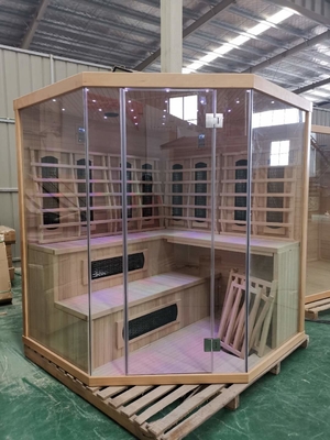 屋内 4 人用赤外線サウナとスチーム 複合部屋