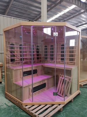 屋内 4 人用赤外線サウナとスチーム 複合部屋