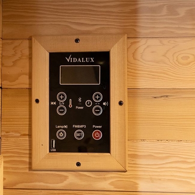 木の屋内1750W 2人の赤外線サウナ低いEMF