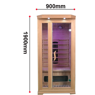 1350W 木の色の一人のサイズの家のサウナ室 900*900*1900mm