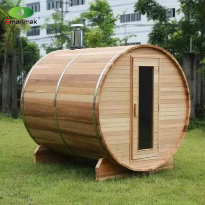 屋外蒸気セダー木桶サウナ 庭庭林で使用