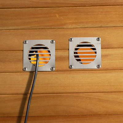 タッチスクリーン コントロール パネル 6KW ストーブヒーター ヘームロック / レッド セダー スチームサウナルーム LEDライト