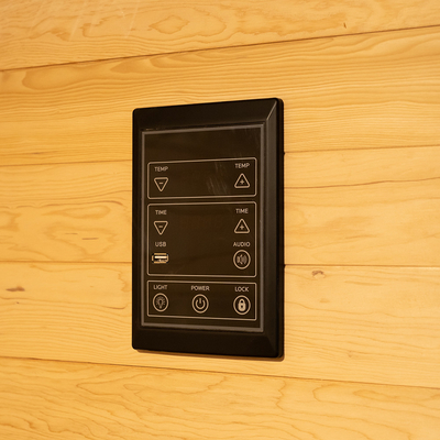 現代の6KWストーブヒーター ヘムロック レッド セダー スチームサウナ ルーム LEDライト 究極のリラックス