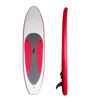 大人はかい板爆発のPaddleboardの膨脹可能なサーフボードを少し食べるために立つ